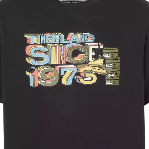 Timberland Since '73 Short Sleeve Black T-Shirt - Unisex NWT Mens M Women's L/XL - Picture 8 of 16